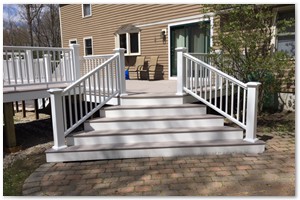 DECK BUILDER - THIBAULT'S RENOVATIONS - ...We installed all new Azek gates on all the stairs.