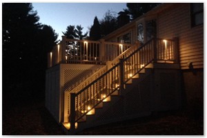 DECK CONSTRUCTION - We built this illuminated deck in Hampton, NH.