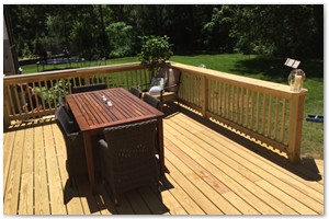 NEW DECK - New Pressure treated deck with capture style railings.