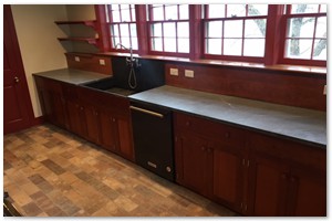 KITCHEN REMODEL - We custom built these cherry cabinets.
