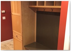 INTERIOR REMODEL - Renovated a mudroom, added new tile, custom cubbies and a new closet
