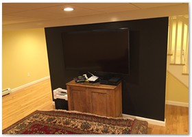 BASEMENT REMODEL - We also added a custom entertainment area!
